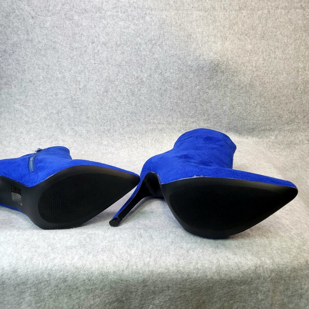 So Me Tatey Blue Ankle Boot With 4.5 Heel Size 7 - Picture 9 of 9